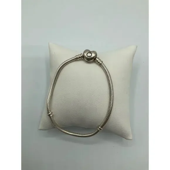 Pandora Jewelry Pandora Charm Bracelet With Heart Clasp